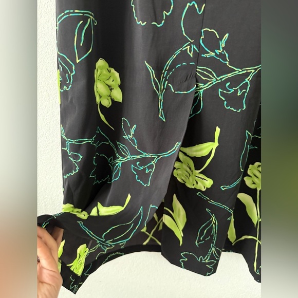 Studio 1 Women's Black Floral Maxi Dress 14 Petite Spring Vintage - Picture 9 of 14